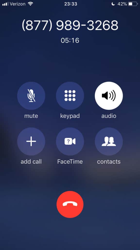 iOS 12: Active Call via Speakerphone