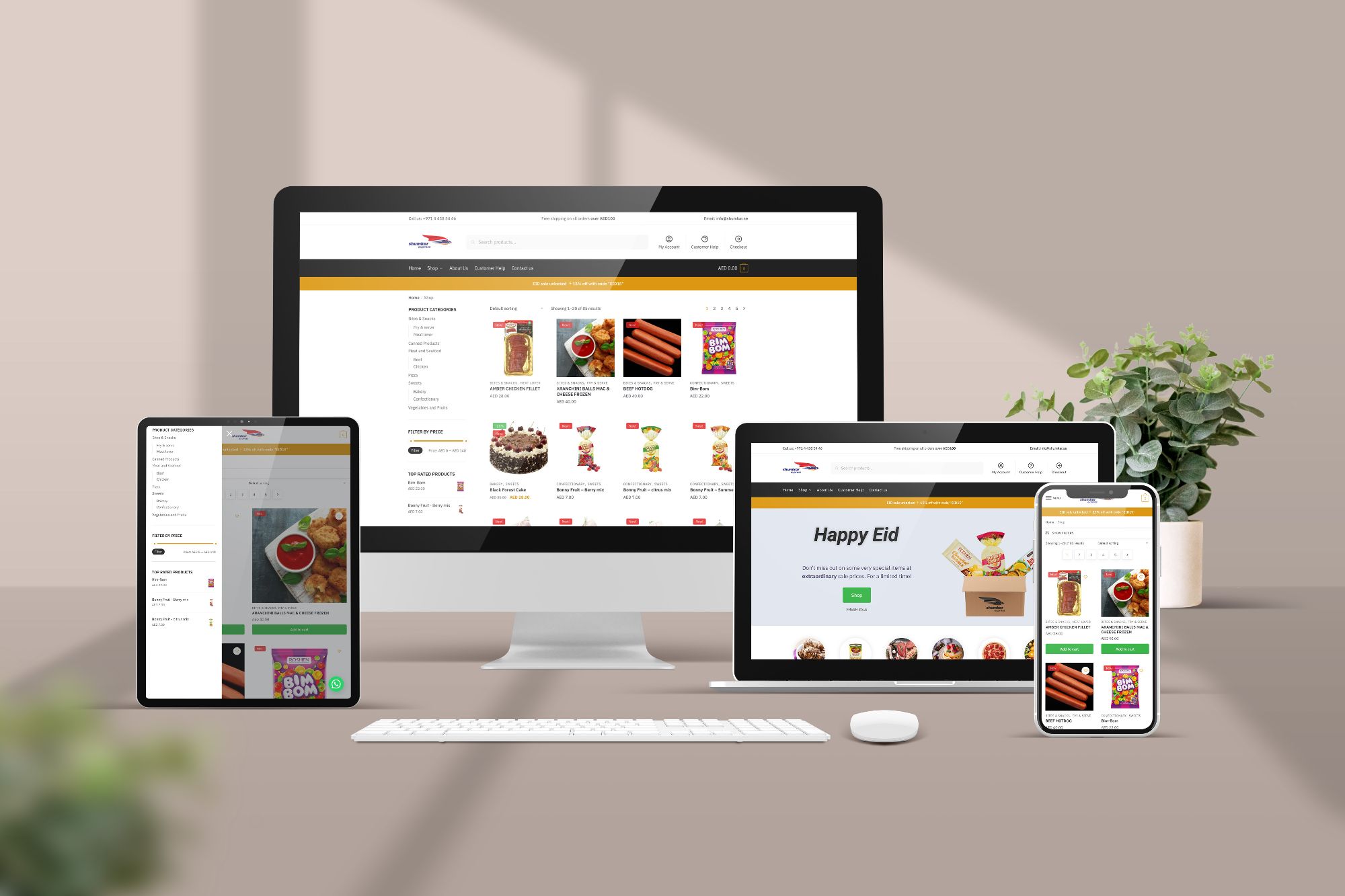 Website Development for Food Distribution Company in Dubai
