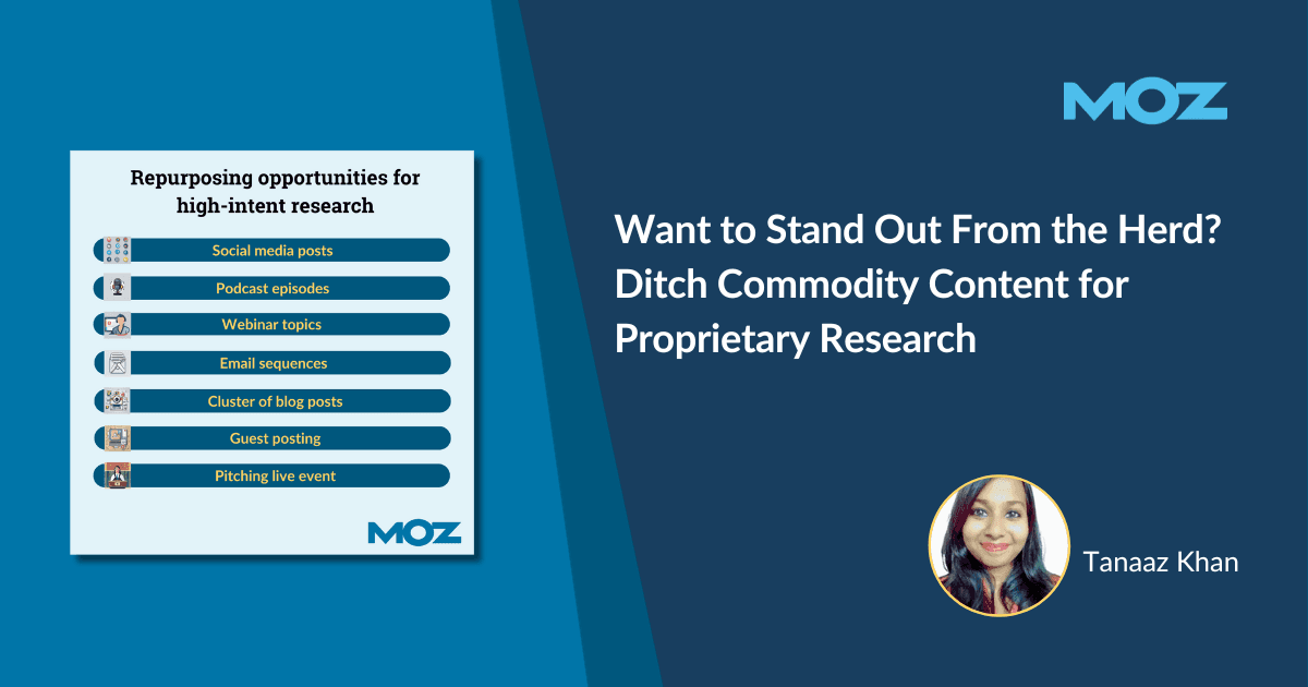 Want to Stand Out From the Herd? Ditch Commodity Content for Proprietary Research