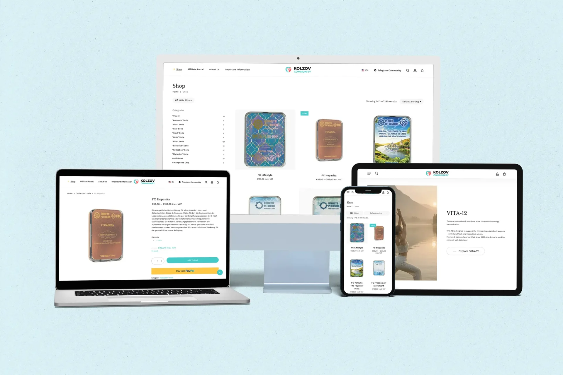 Multilingual E-Commerce Website for Wellness Company